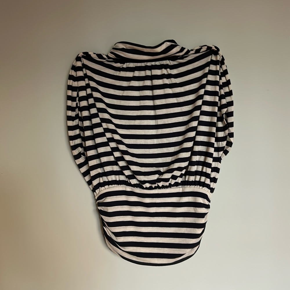 Striped Navy and White Top